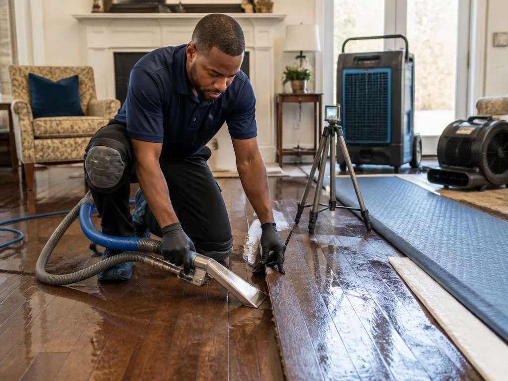 Hardwood Floor Drying